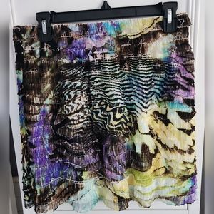 Xhilaration Multicolor Ruffle Mini Skirt Size M